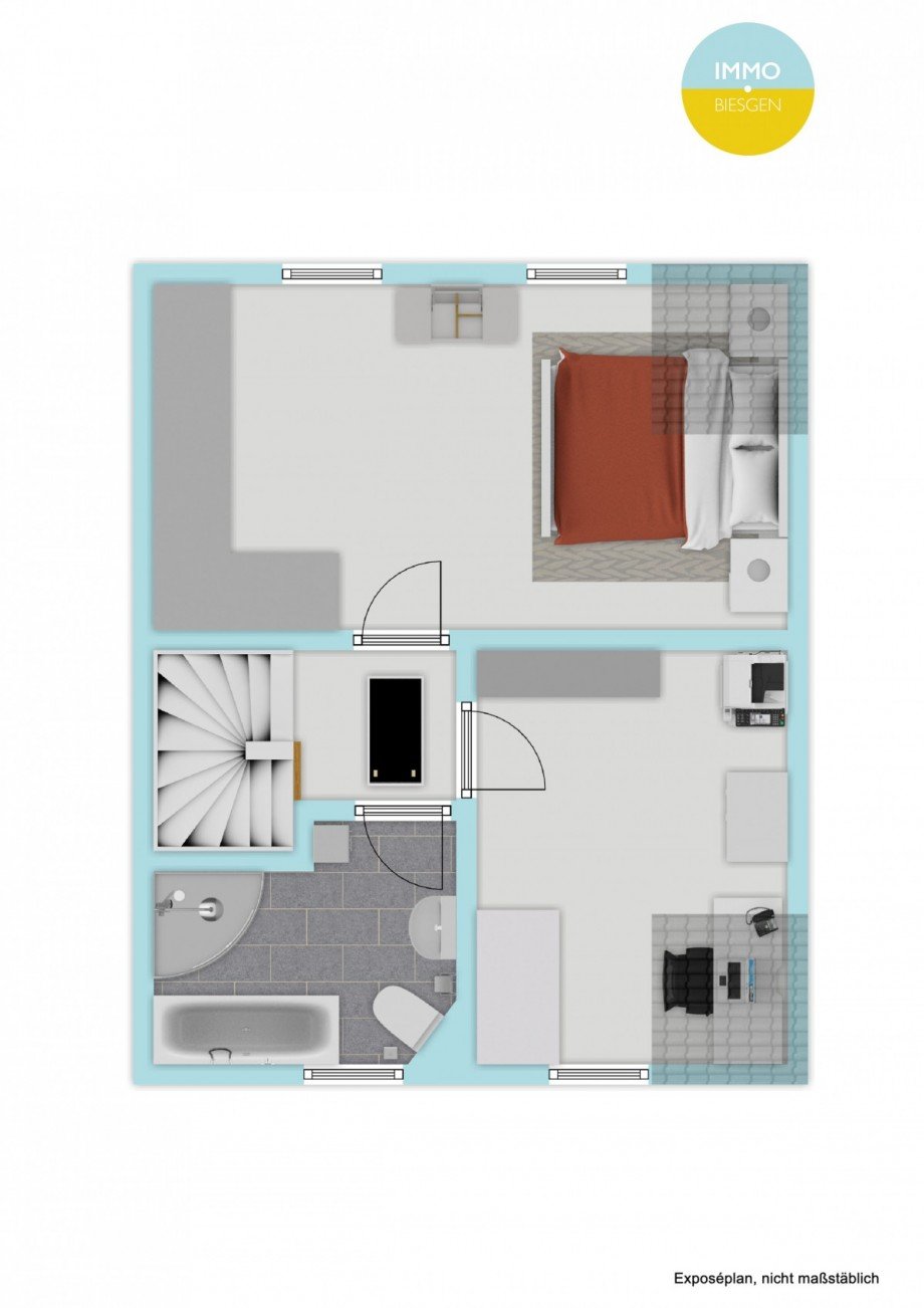 Grundriss Obergeschoss Haus M�lheim an der Ruhr