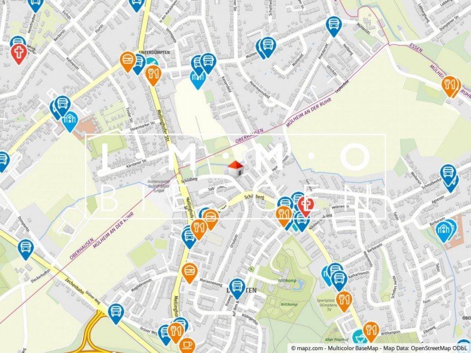 Geolyzer Kartenausschnitt Reiheneckhaus M�lheim an der Ruhr