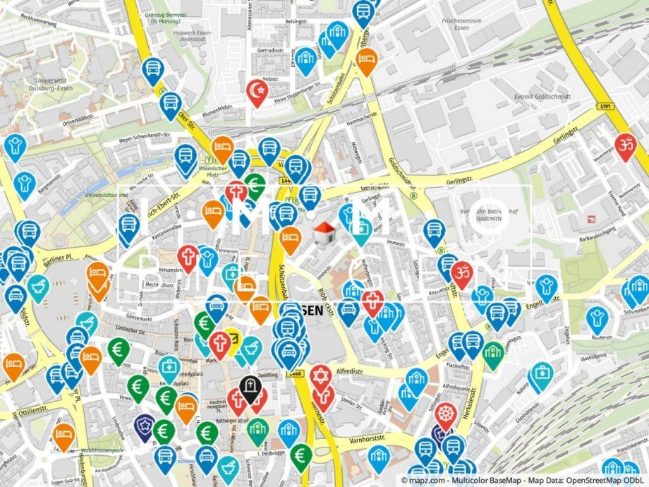 Geolyzer Kartenausschnitt Erdgeschosswohnung Essen