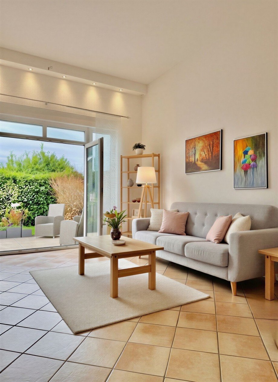 Wohnzimmer - (Renovierungsvorschlag) Reihenendhaus M�lheim an der Ruhr