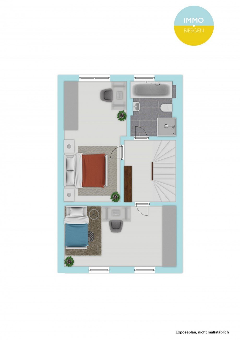 Grundriss Obergeschoss Reihenmittelhaus Dortmund
