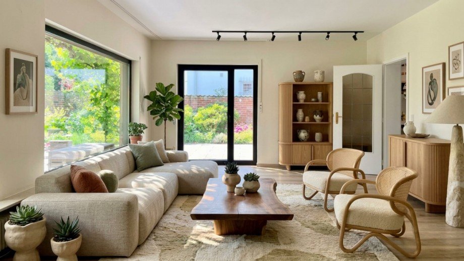 Wohnzimmer (KI Modernisierungsvorschlag) Haus M�lheim an der Ruhr
