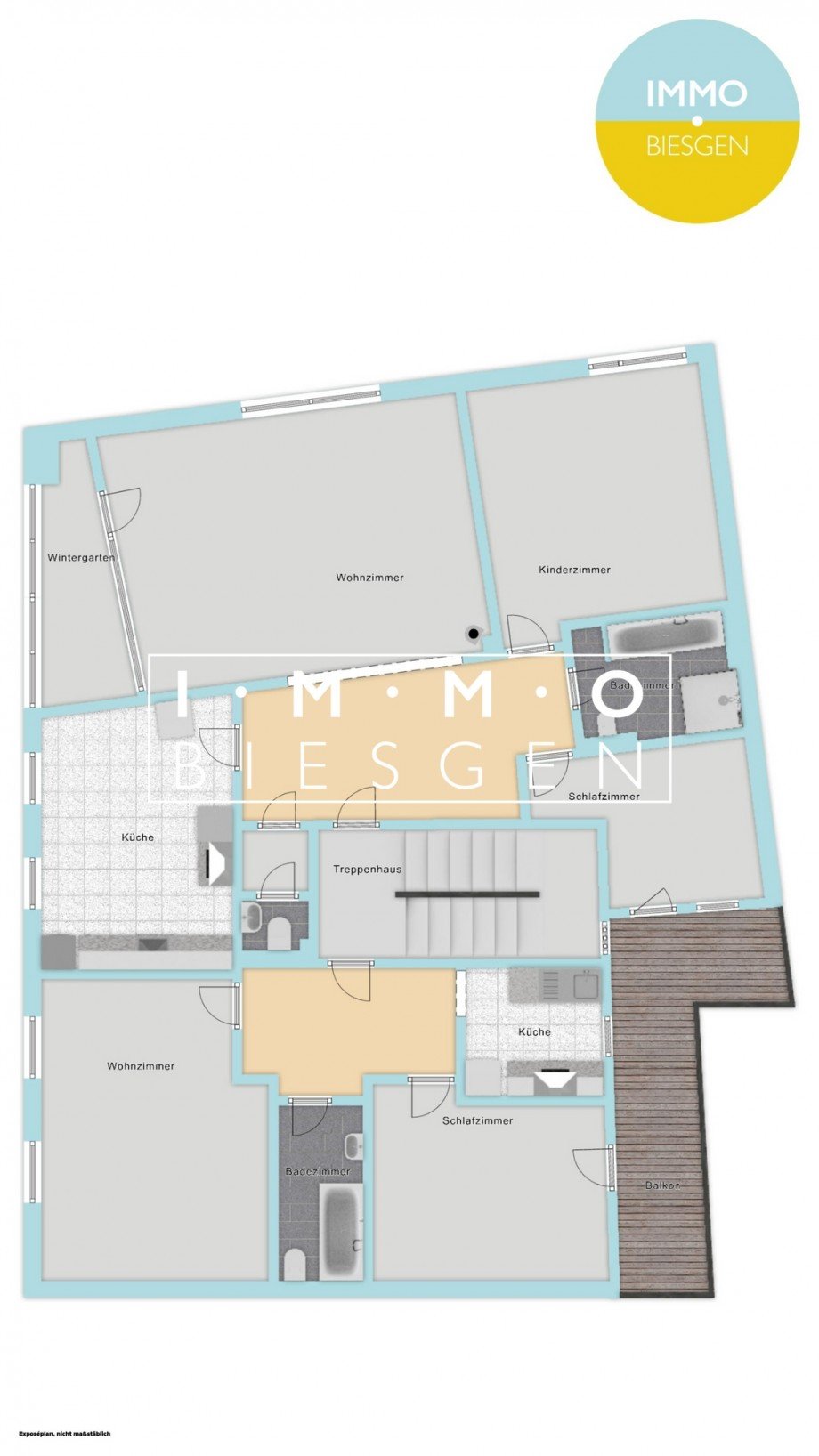 Grundriss 1. OG Mehrfamilienhaus Oberhausen