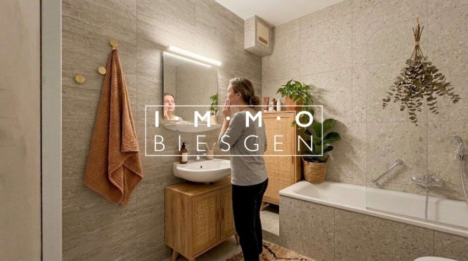 Badezimmer KI generiert Terrassenwohnung M�lheim an der Ruhr