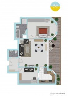 Grundriss Exklusive Eigentumswohnung in bester Lage von 45470 M�lheim Holthausen.