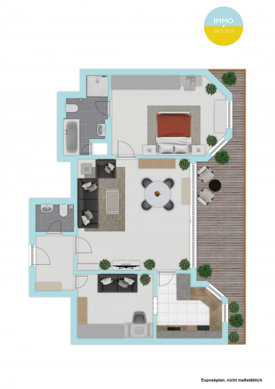 Grundriss Erdgeschosswohnung M�lheim an der Ruhr