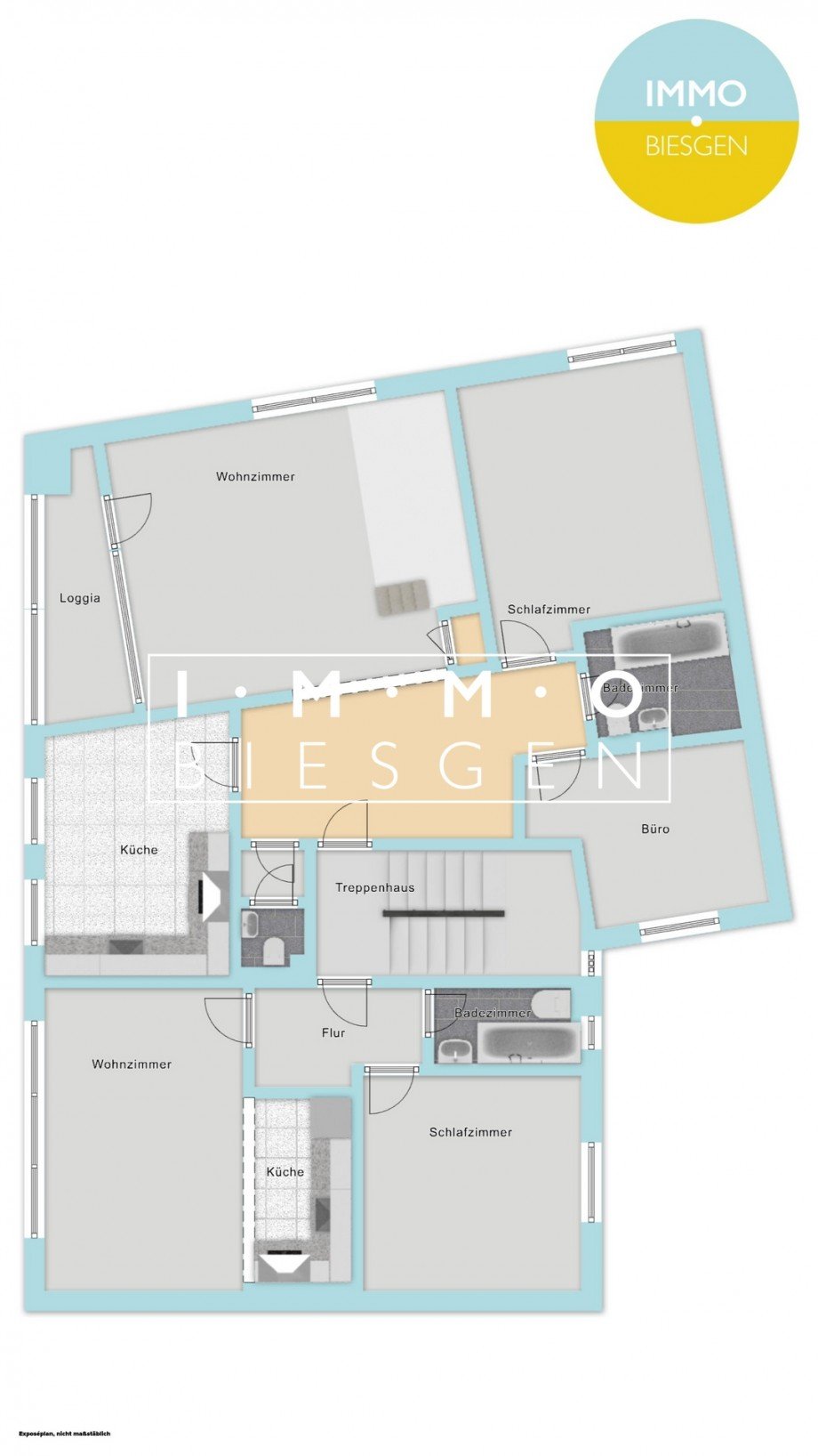 Grundriss 2. OG Mehrfamilienhaus Oberhausen