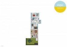grundriss Wohnung mit Au�enbereich Dorf Saarn: 3,5-Zimmer-Gartenwohnung mit Stellplatz - Erbpachtobjekt in 45481