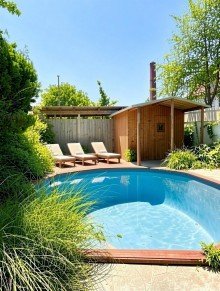 Garten - Renovierungsvorschlag  Haus im Haus  Familientraum mit Garten, Pool, Sauna und Garage in Oberhausen
