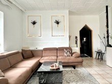 Wohnzimmer  Haus im Haus  Familientraum mit Garten, Pool, Sauna und Garage in Oberhausen